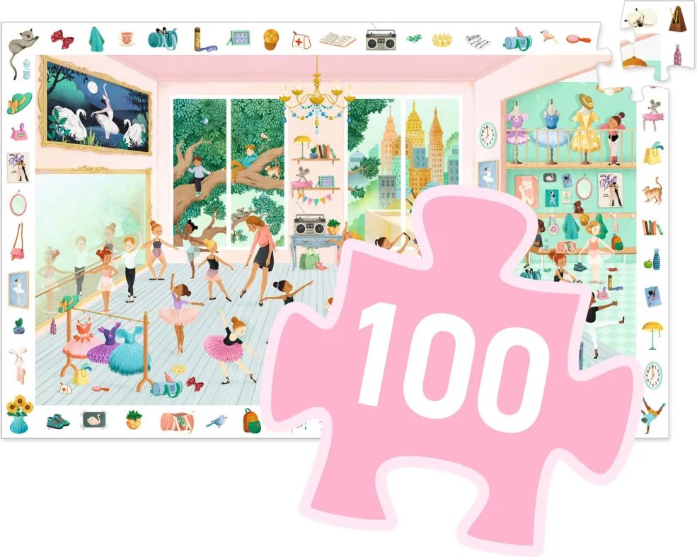 Megfigyeltető puzzle - Balett iskola, 100 db-os - The dance school