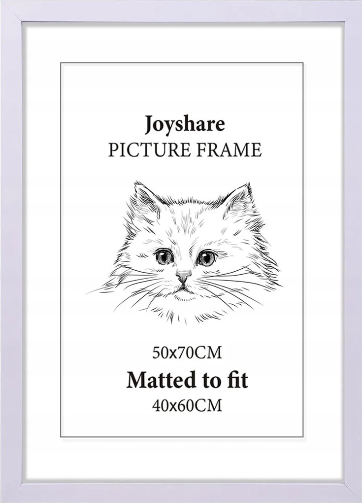 Képkeret Fehér Nagy 50x70cm Dekoratív Akril Üveg