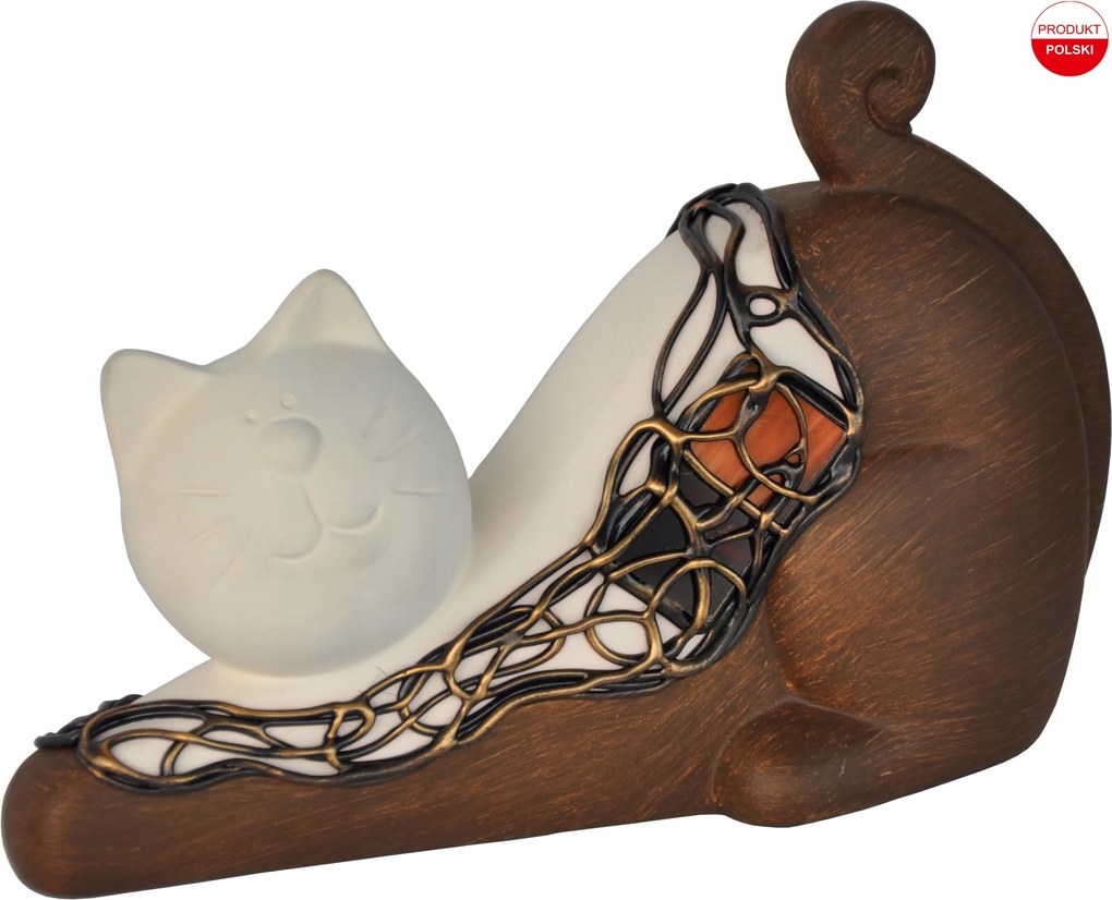 Macska Cica Figura Ólomüveg Ajándék