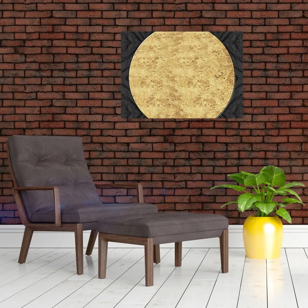 Üveg kép - Arany szerkezet N⁰2 (70x50 cm)
