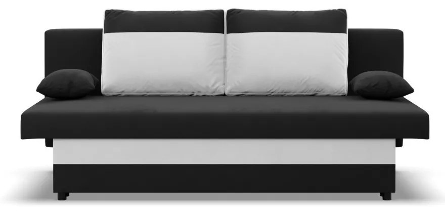 Sony kanapé, szövet anyag, bonell töltet, fekete - fehér