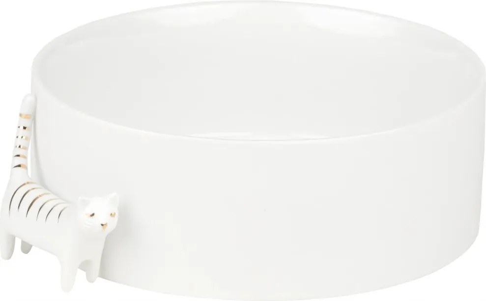 Rader Macska Dekorációs tál Fehér arany díszítéssel