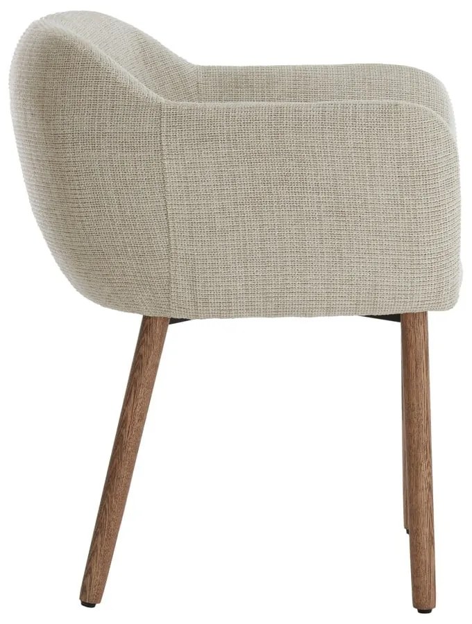 Bézs kárpitozott karfás étkezőfotel szett 2 db-os Blaine – Light & Living