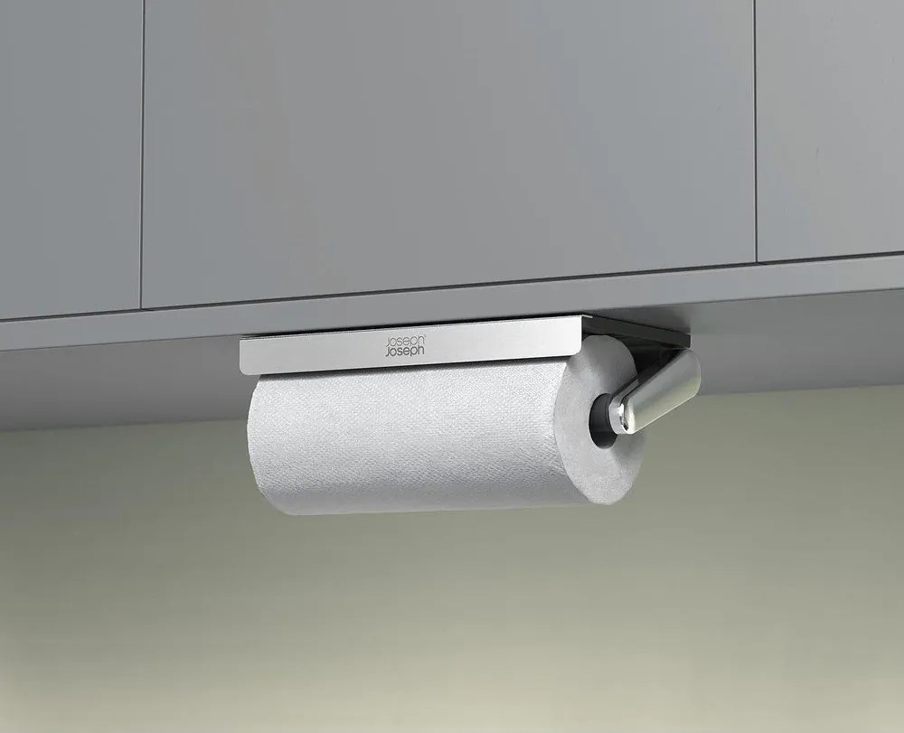 Ezüstszínű fali műanyag papírtörlő tartó RollGrip – Joseph Joseph