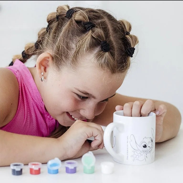 Disney Lilo és Stitch, A csillagkutya Alien festhető porcelán bögre 235 ml Díszdobozban