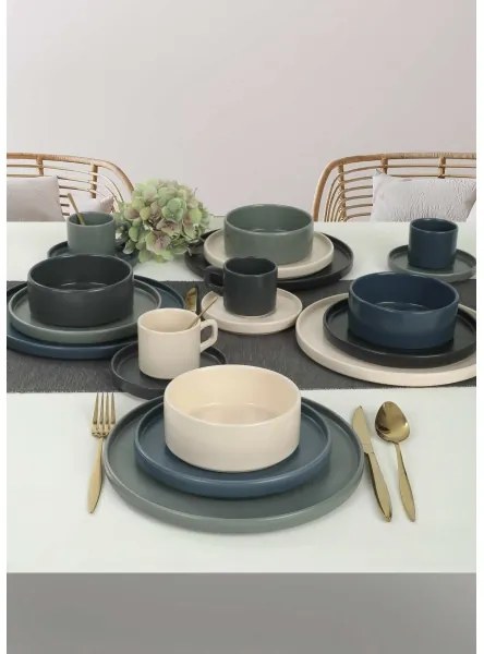 20 darabos színes kőkerámia étkészlet