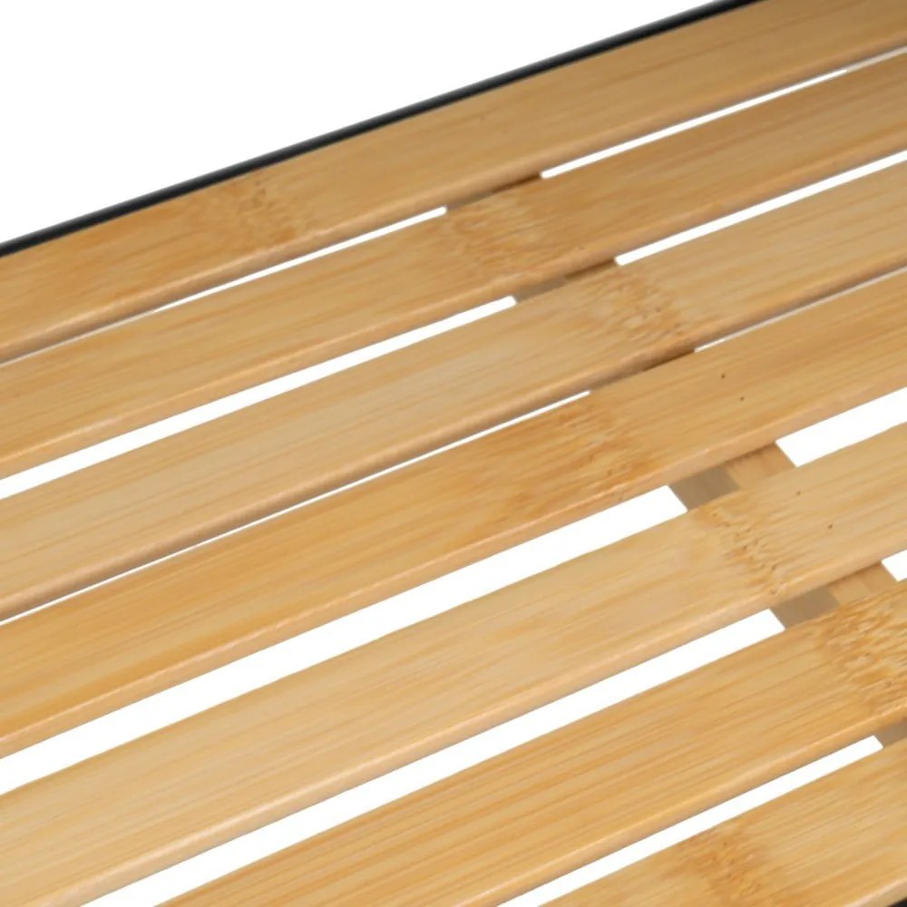 Fekete-natúr színű bambusz polcos állvány 41x77 cm – Casa Selección