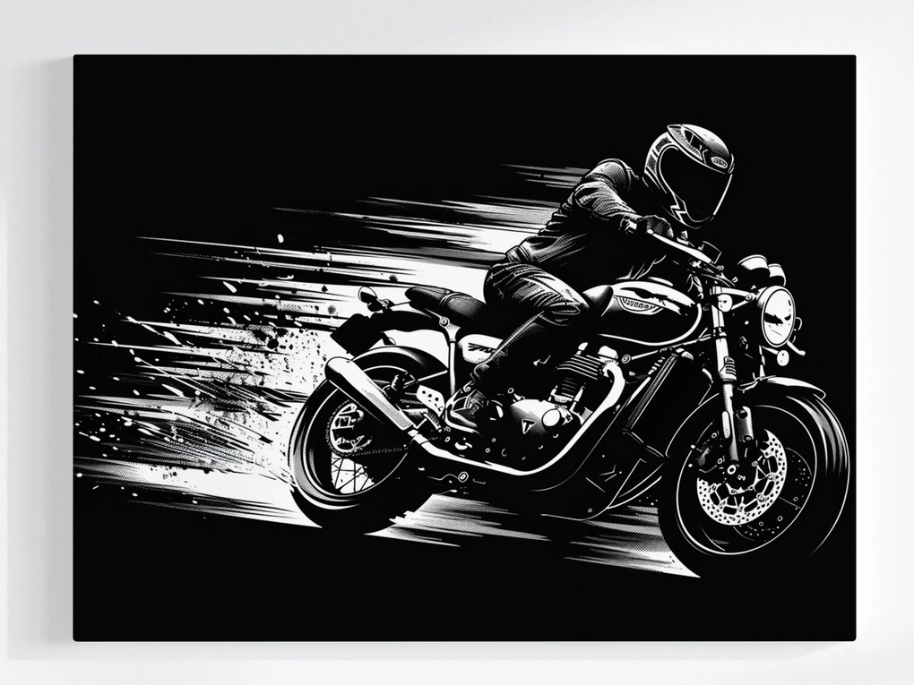 Poszter Dinamikus Motorkerékpár Sebesség Grafika Motor 80x60