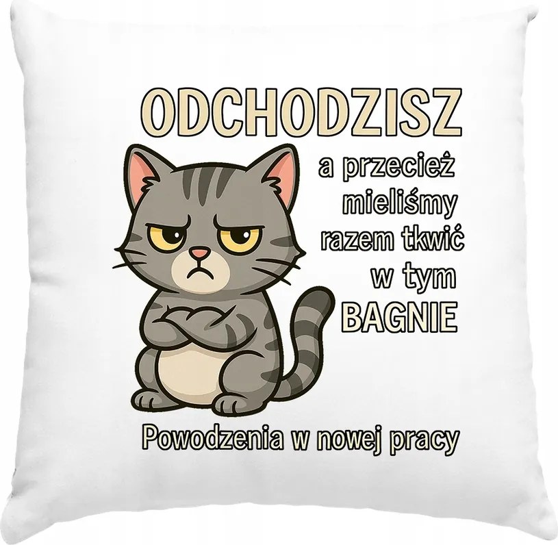 Távozó párna búcsú a munkából 2 fehér