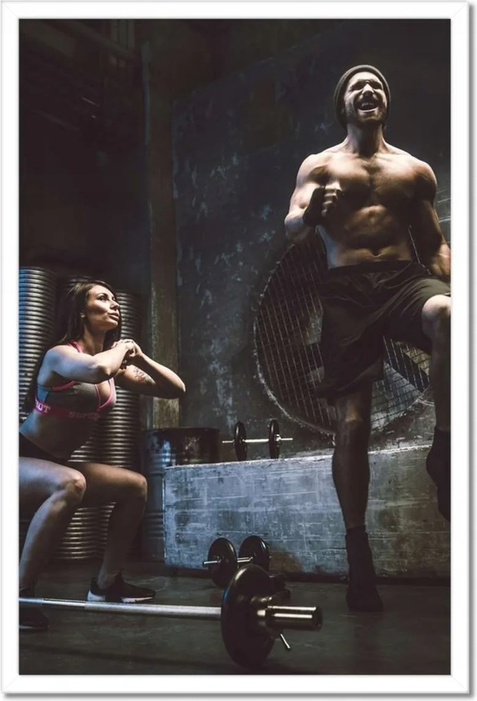 Poszterek keretben 40x60 Otthoni edzőterem Lockdown