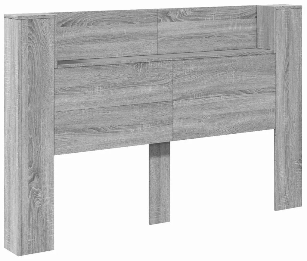 Fejtámla polcokkal Szürke Sonoma 160 x 16,5 x 103,5 cm Faanyag