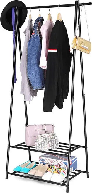 Fogas, fém, fekete, AUV-E1105 BK