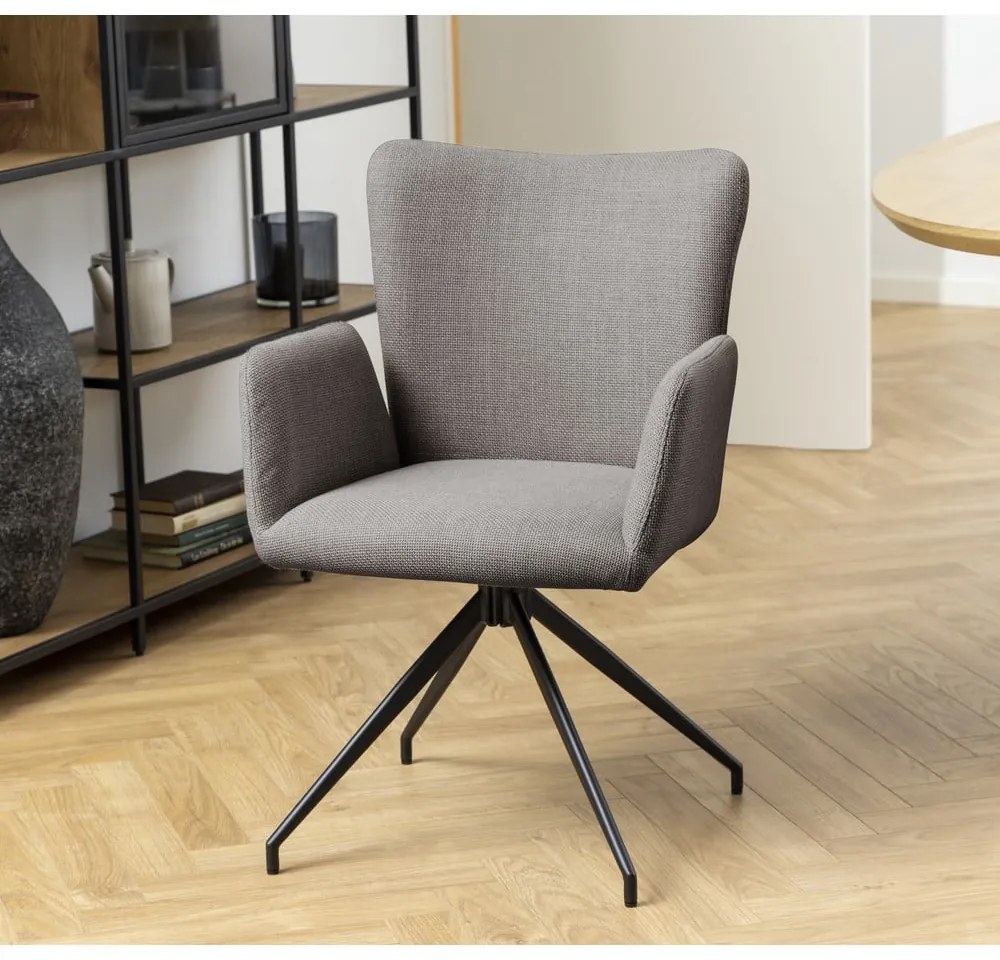 Szürke kárpitozott étkezőfotel szett 2 db-os Laura – Actona