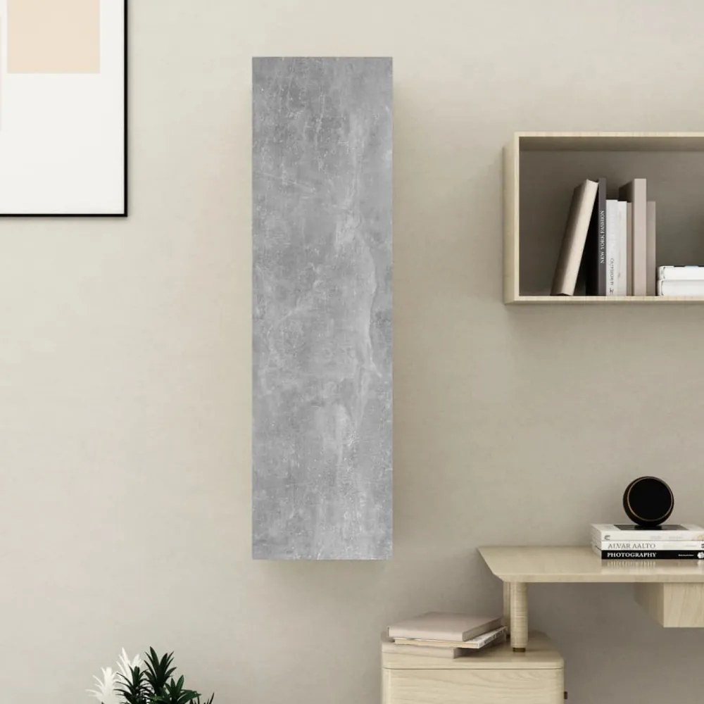 betonszürke szerelt fa TV-szekrény 30,5 x 30 x 110 cm
