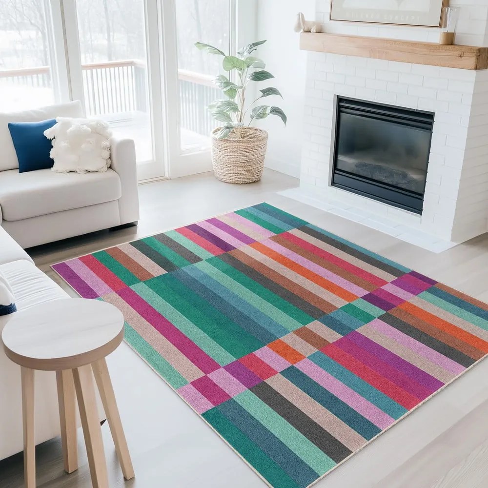 Türkiz mosható futószőnyeg 80x200 cm Acid Rain – Mila Home