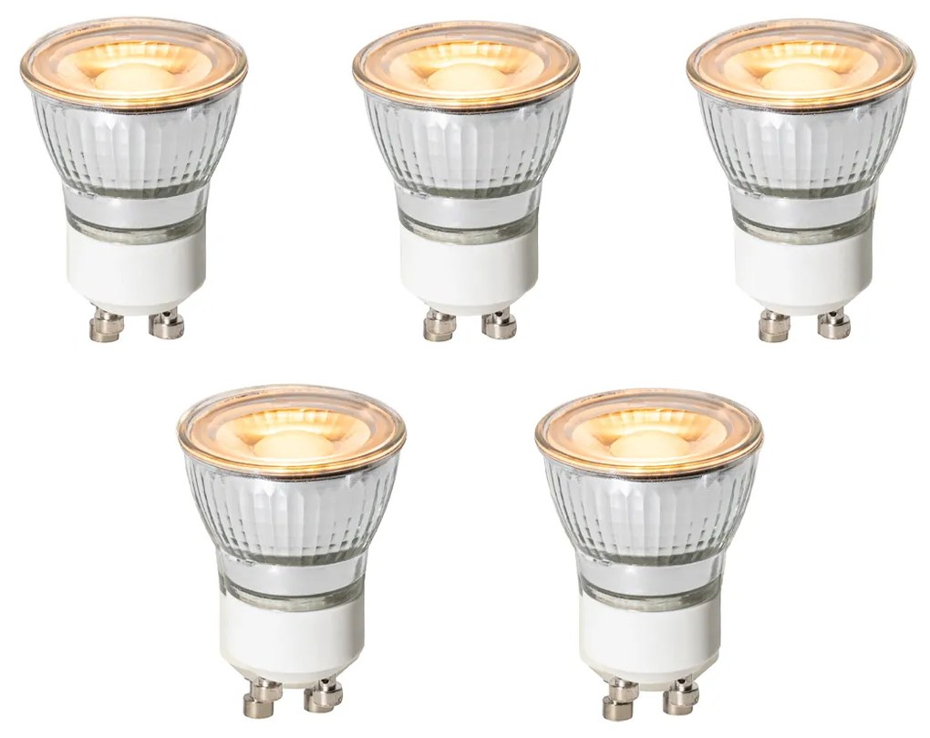 5 db-os GU10 3 fokozatban dimmelhető LED izzó 35 mm 4W 200 lm 2200K