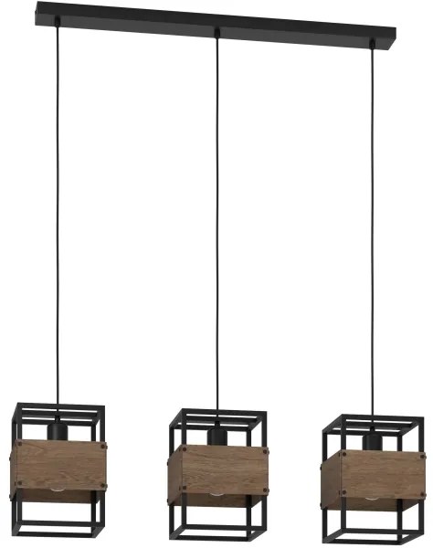 Eglo 43805 - Csillár zsinóron EVESHAM 3xE27/40W/230V