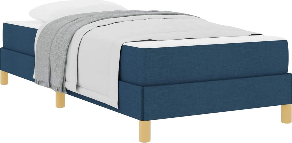 vidaXL Boxrugós ágy matracmal Kék 80 x 200 cm szövet