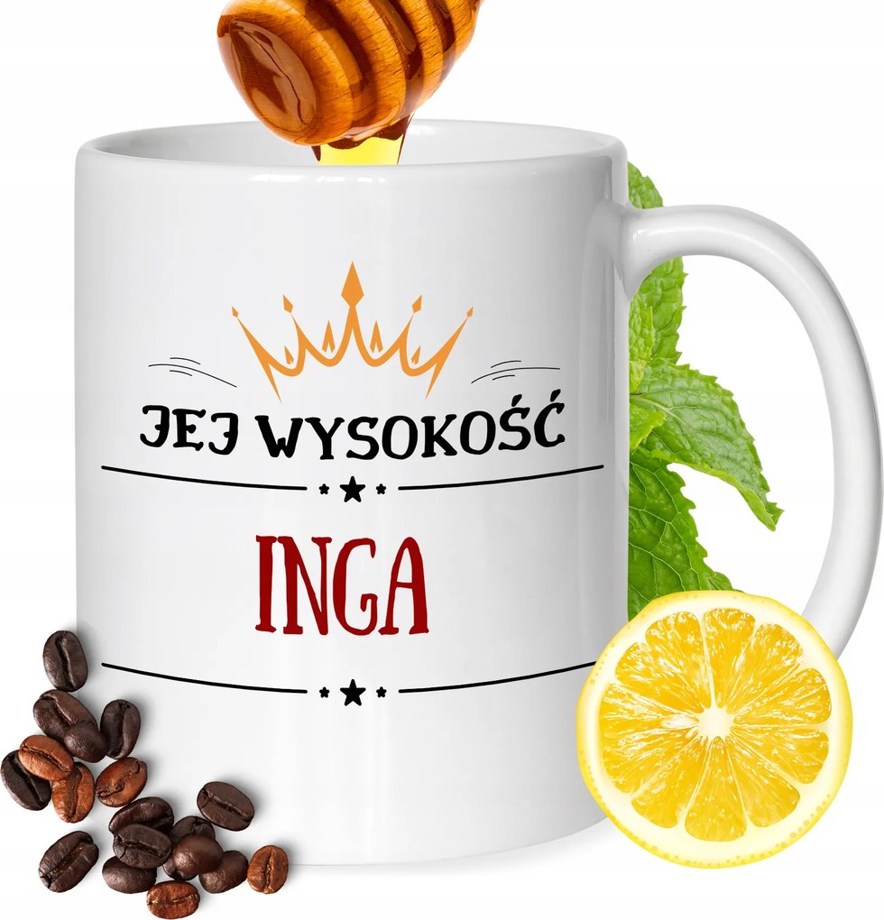 Bögre Inga Barátnő Feleség Ajándék Nyomtatott Fehér 330ml