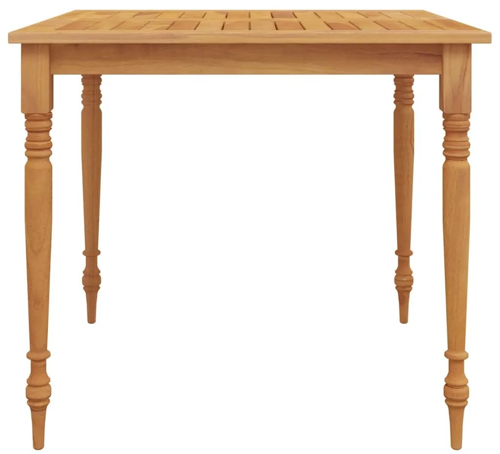 Tömör tíkfa Batavia asztal 85 x 85 x 75 cm