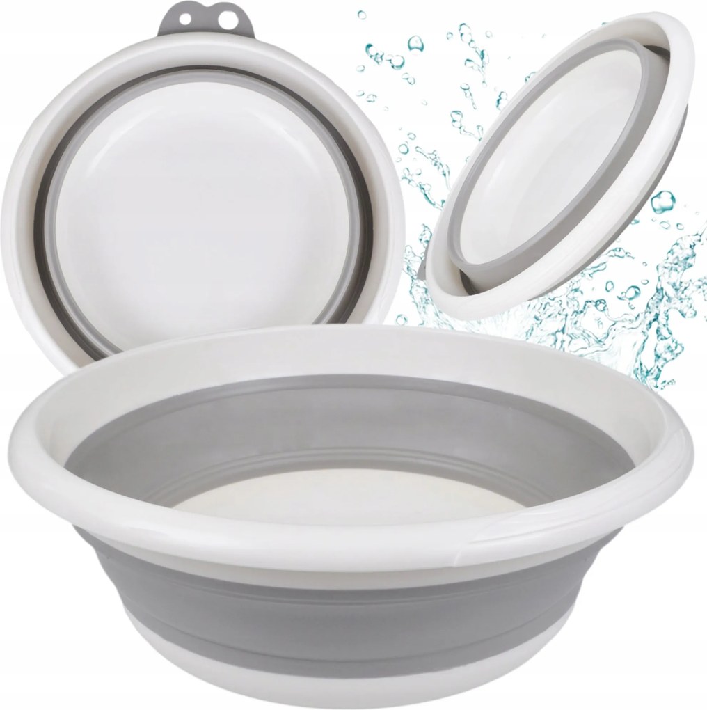 Összecsukható Tál Szilikon Tartály Univerzális Tál 8L