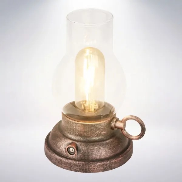 Brilo - KANEA LED asztali lámpa, kültéri, dimmelhető és újratölthető, LED/1,5W/5V IP44 1200mAh, bronz