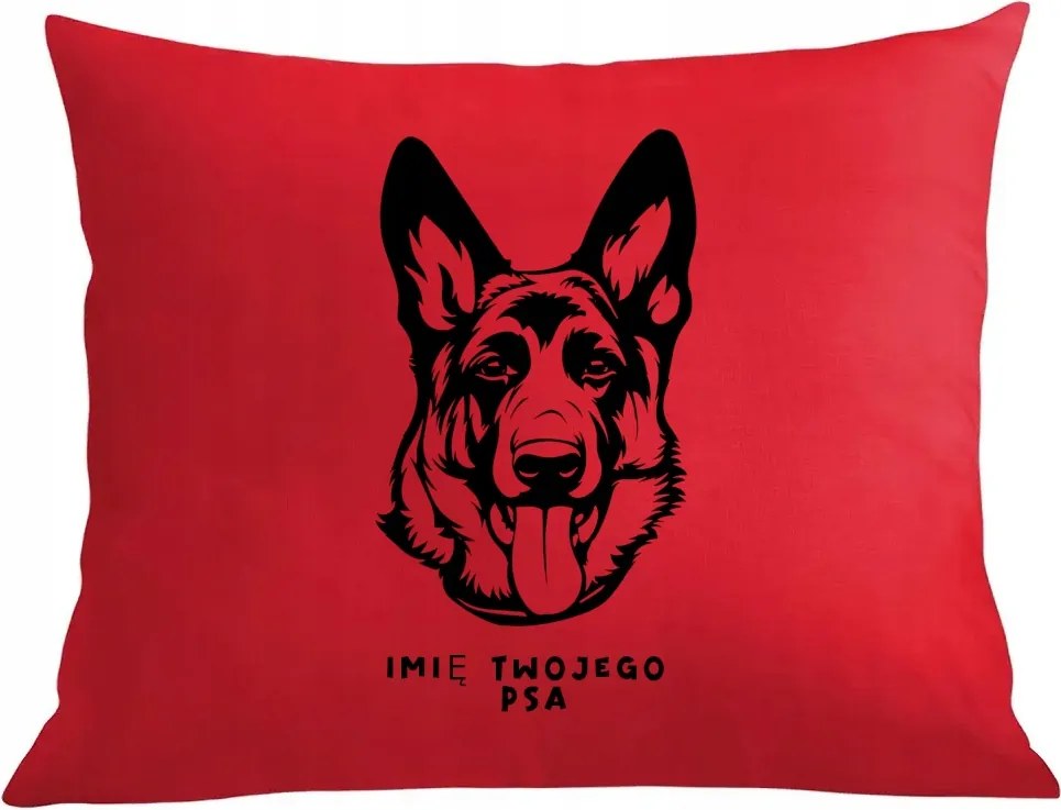 Párna párnahuzat nyomott mintás Német juhászkutya+Név