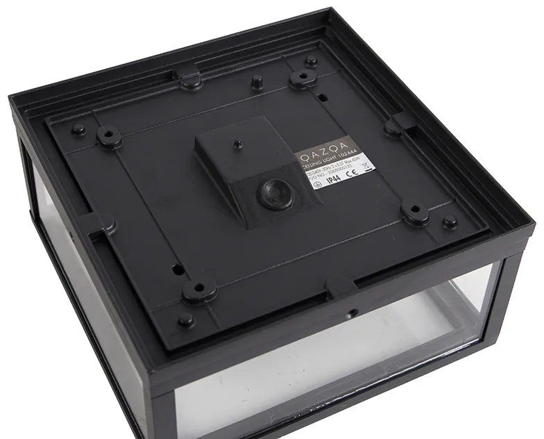 Ipari mennyezeti lámpa fekete IP44 2-lámpás - Charlois