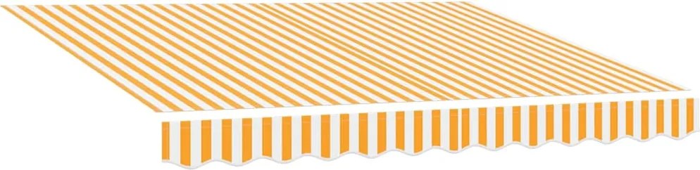 vidaXL Napellenző ponyva Sárga és Fehér 235 x 195 cm Poliészter
