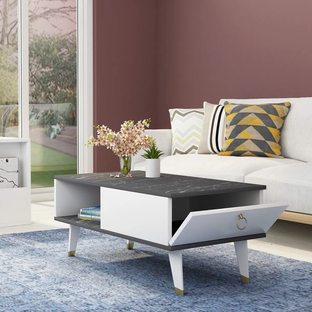 Delux Black and White dohányzóasztal