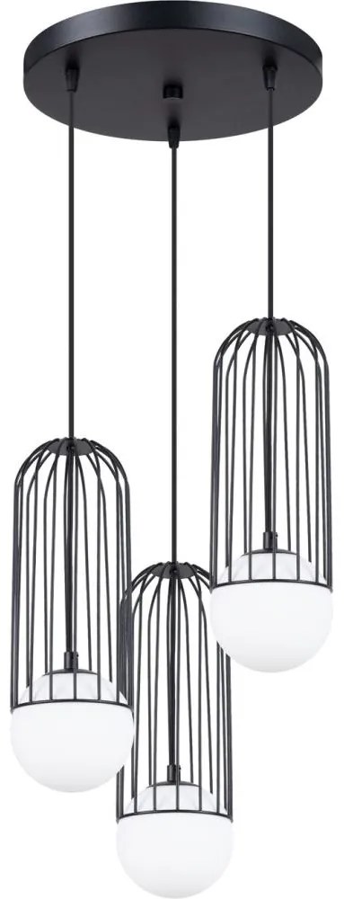 Sollux SL.1336 - Csillár zsinóron BRINA 3xG9/8W/230V fekete