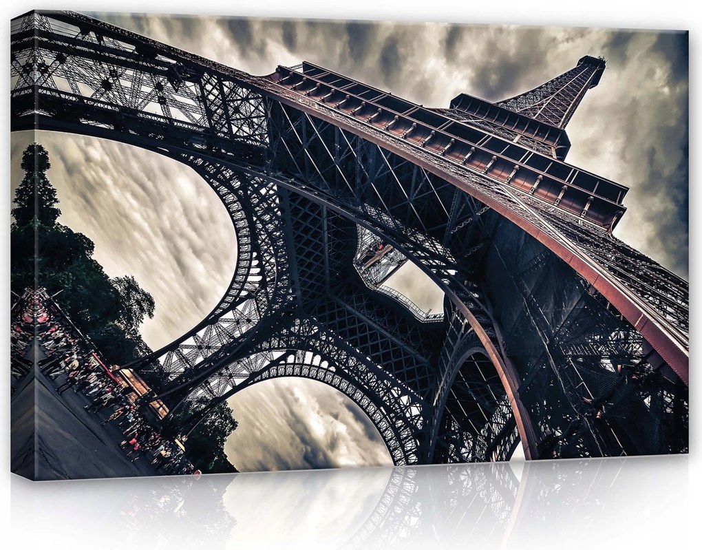 Vászonkép 60x40 Eiffel-torony Párizs Franciaország építészet fém város szimbólum