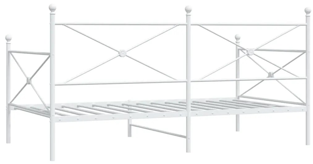 kanapéágy matrac nélkül fehér 100x190 cm acél