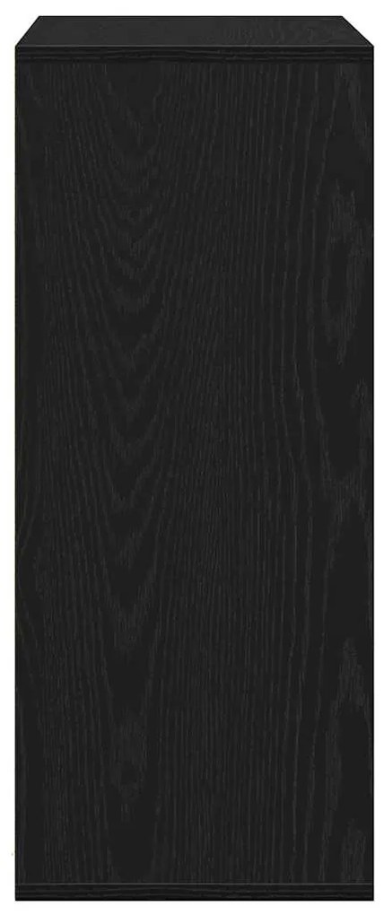 könyvszekrény fekete 60x30x71,5 cm szerelt fa