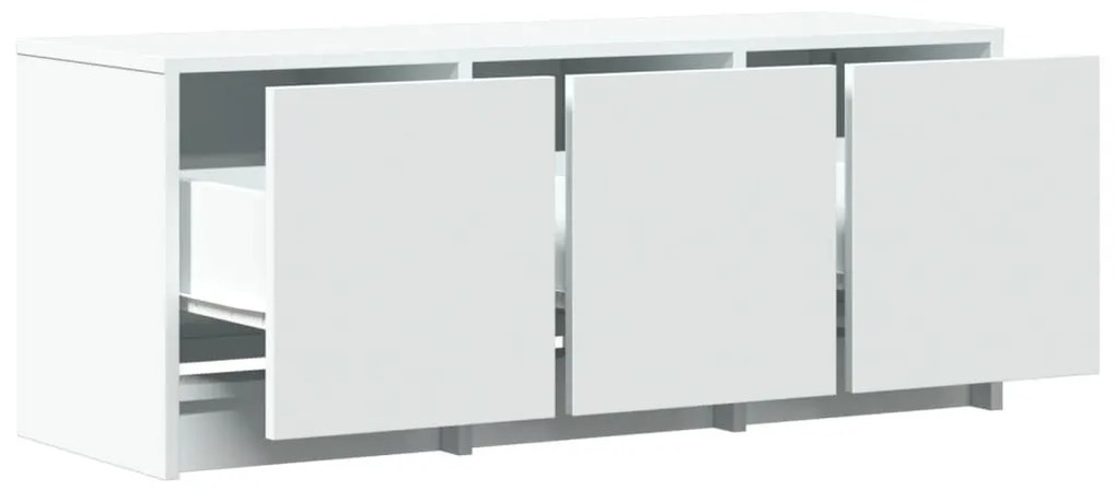 fehér szerelt fa TV-szekrény LED-ekkel 97 x 34 x 40 cm