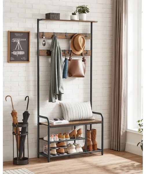 NAVOR álló fogas barna/fekete