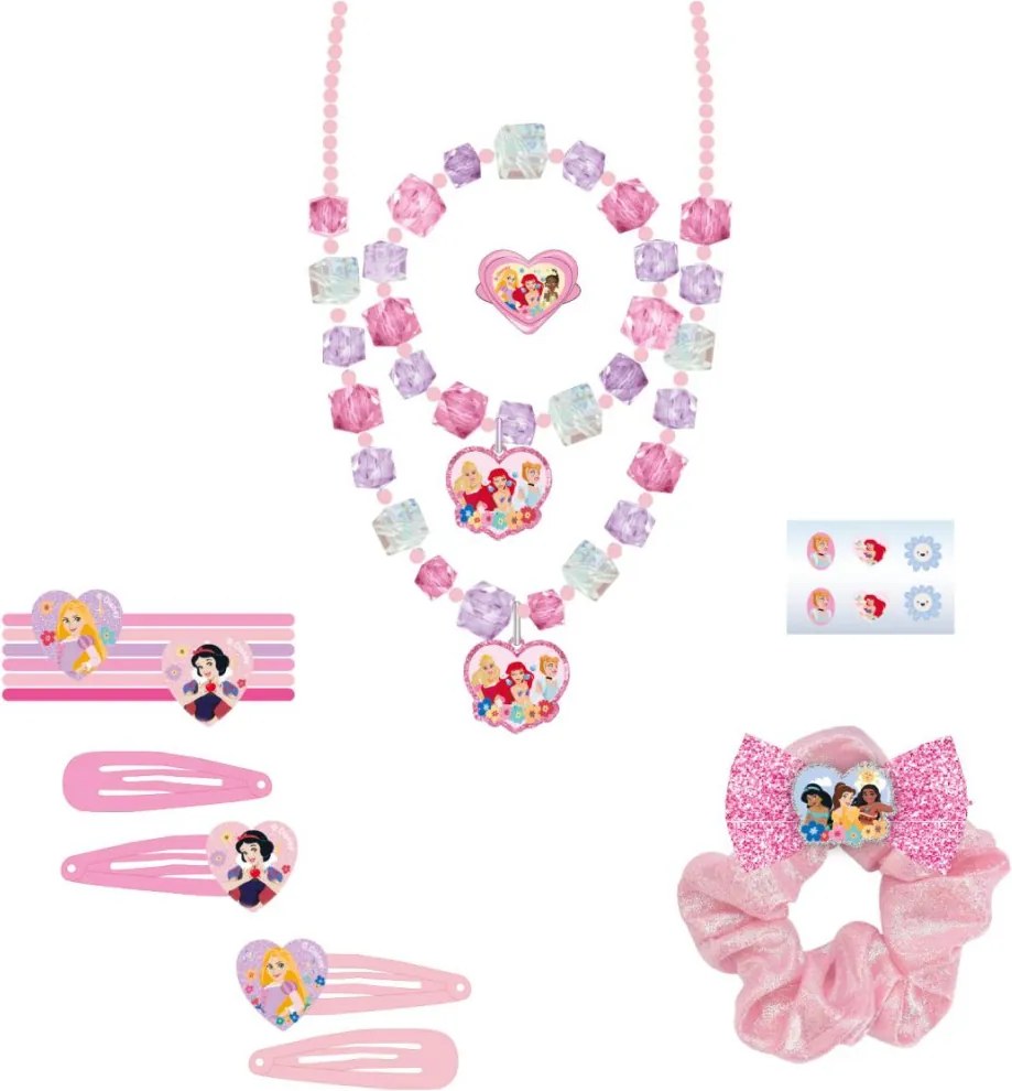 Disney Hercegnők Ladies hajkiegészítő és ékszer szett 15 db-os