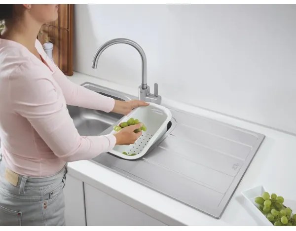 GROHE 31564SD1 - K200 mosogató 965 × 500 mm rozsdamentes acél