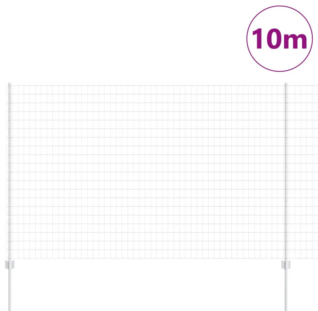Kerti Kerítés Készlet 2 Darab Galvanizált Acél 10 x 1,5 m Tartós