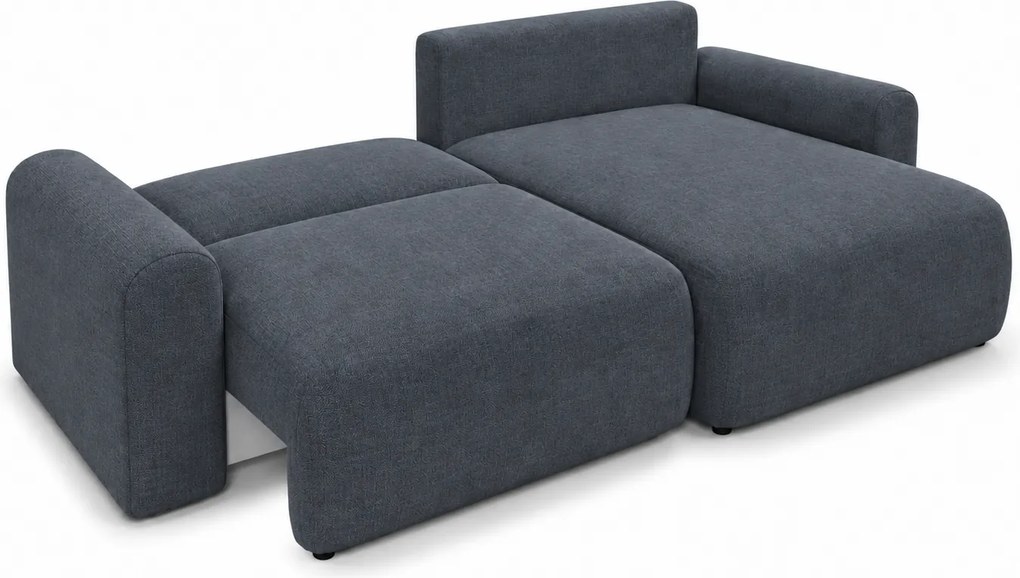 Kihúzható kétszínű L alakú ülőgarnitúra NORDEN PAROS 250x140 cm, sötétszürke