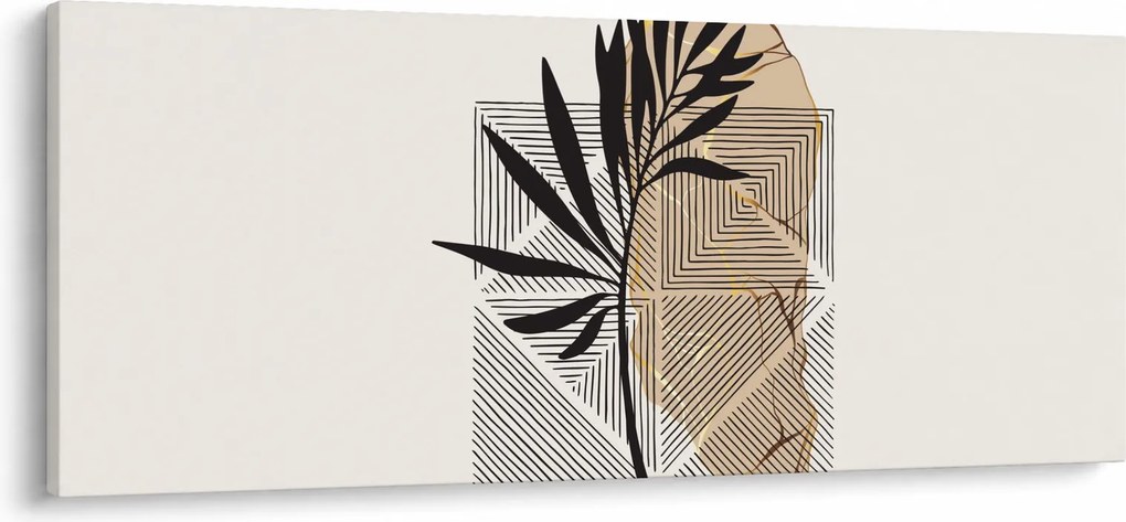Kép - Absztrakció trópusi levelekkel N⁰1 (120x50 cm)