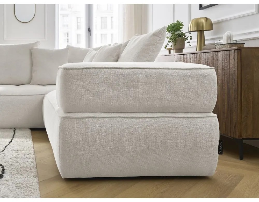 Bézs zsenília sarokkanapé (bal oldali-L alakú) Whesley – Bobochic Paris