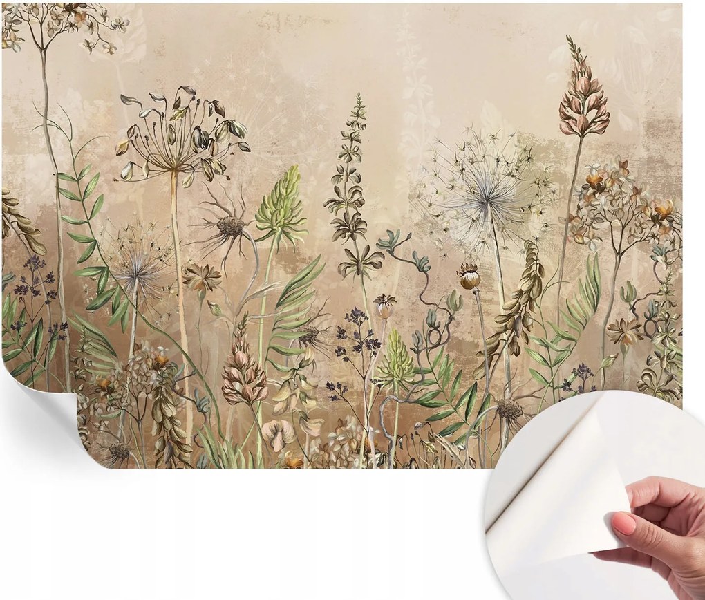 Fotótapéta Öntapadós tapéta a szobába Rusztikus virágok 152x104 cm