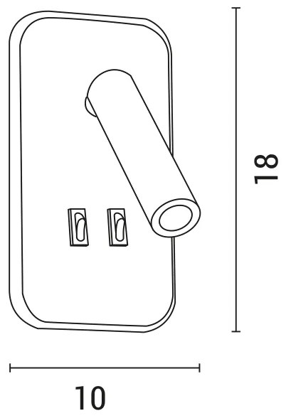 LED Fali spotlámpa IRIS LED/14W/230V 3000K fehér