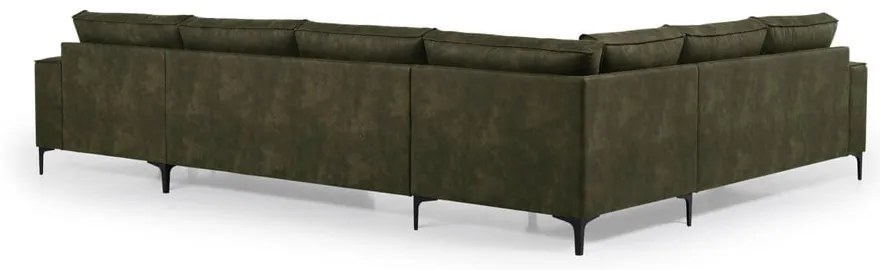 Zöld bőrutánzat sarokkanapé (jobb oldali) Copenhagen – Scandic