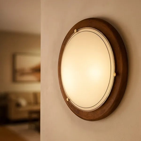 Brilagi - ORBIS mennyezeti lámpatest 2x E27/60W/230V, átm. 38 cm, fenyő