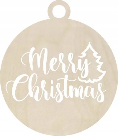 Karácsonyfadísz gömbök Merry Christmas wz.3 5db