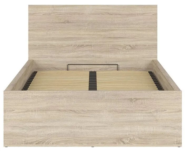 Egyszemélyes ágy 120 cm Tetrix 6 (szonoma tölgy) (ágyráccsal) (tárolóhellyel). 1098486