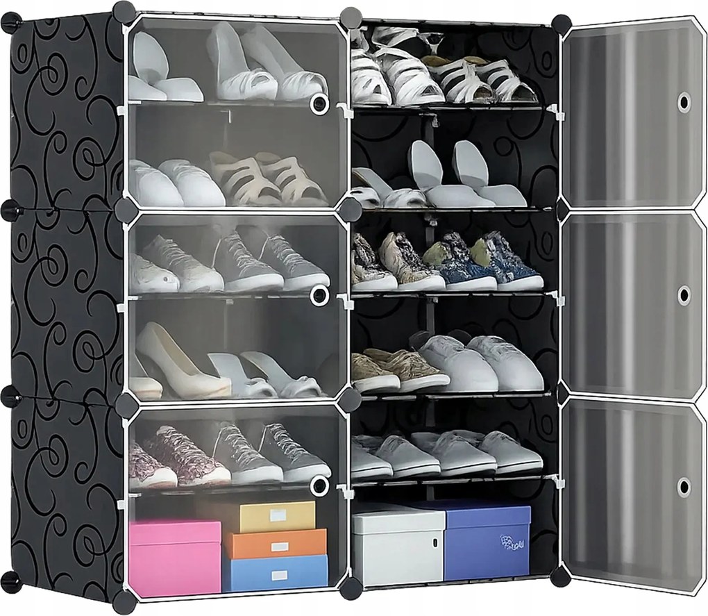 Moduláris Szekrény Gardróbszekrény 12 Szint 6 Modul Cipősszekrény Ruha