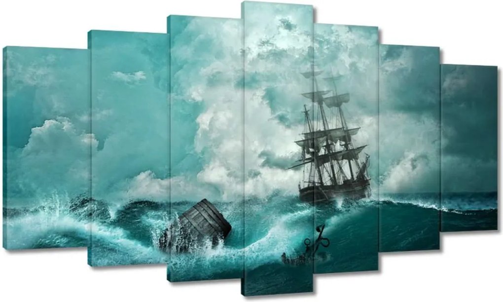 Képek 140x80 Vihar Tenger Hajó Tájkép